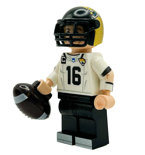 #16 QB Jax Football Player Minifig made using LEGO parts - B3 Customs by B3 Customs
