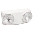 Tatco Swivel Head Twin Beam Emergency Lighting Unit, 12.75"w x 4"d x 5.5"h, White