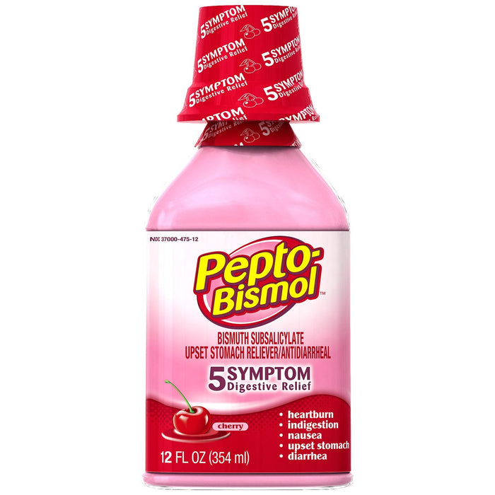 Pepto-Bismol Liquid Cherry Reg Strength 12 Oz by Pasteur Pharmacy