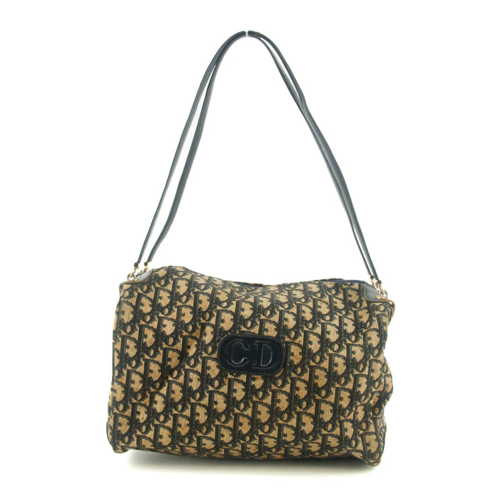 Christian Dior Navy Blue Trotter Canvas Mini Boston Bag #9337 by Bolt Boutique