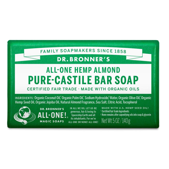 Dr. Bronner's Pure Castile Bar Soap All One Hemp Almond 5 Oz by Pasteur Pharmacy