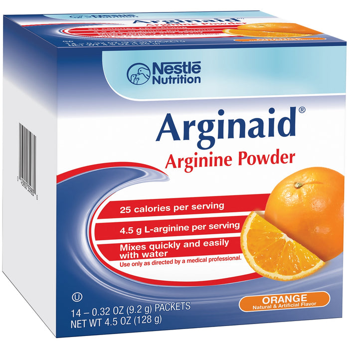 Arginaid Nestle Arginine Orange Powder Packets .32oz by Pasteur Pharmacy