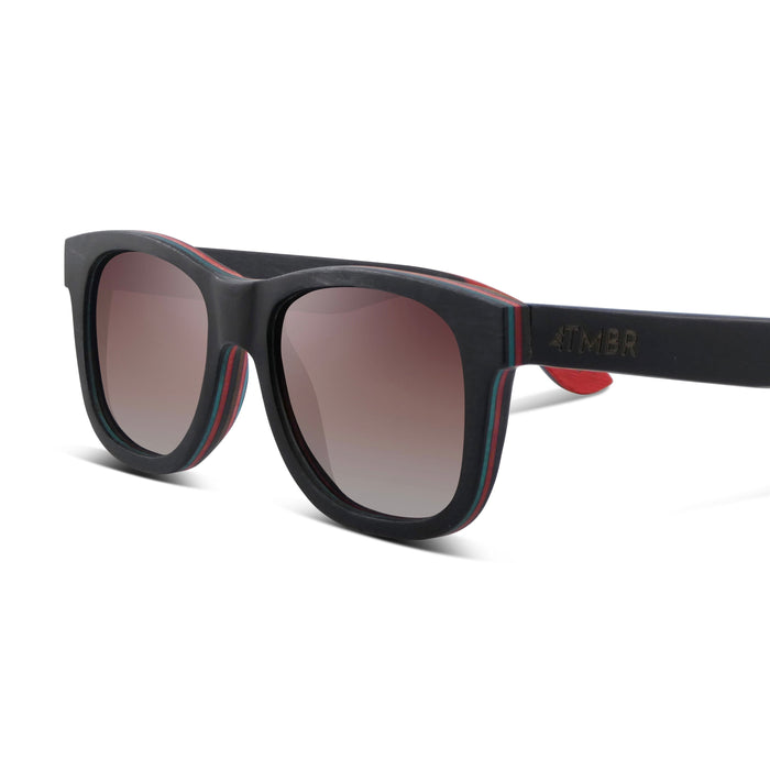 Traveler | Black w/ Rose | Wooden Sunglasses by TMBR
