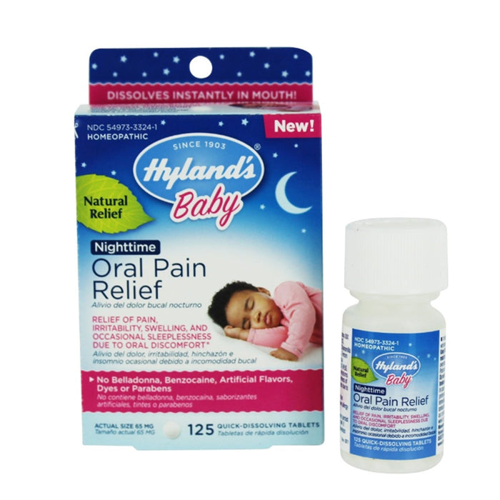 Hyland's Baby Oral Pain Relief Nighttime Tablets 125Ct by Pasteur Pharmacy