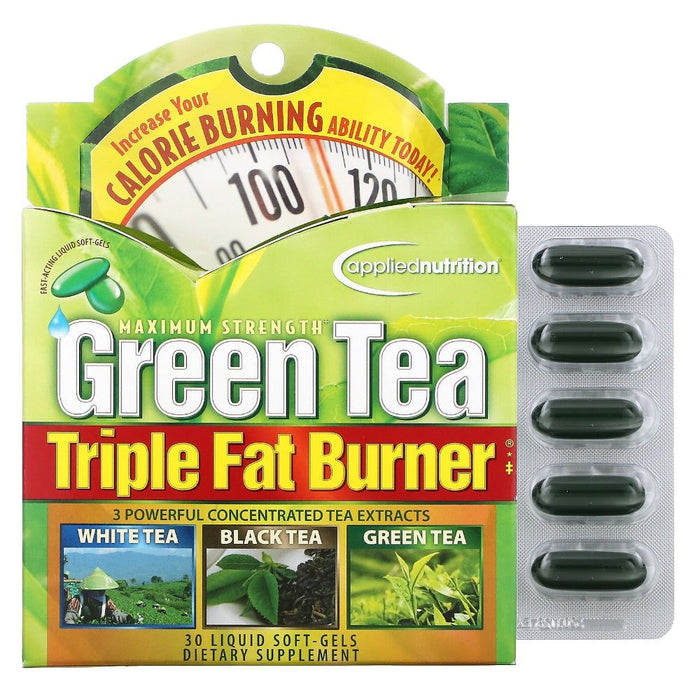 Applied Nutrition Maximum Strength Green Tea Triple Fat Burner, Liquid Soft-Gels by Pasteur Pharmacy