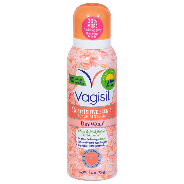 Vagisil Scentsitive Scents Dry Wash Spray, Peach Blossom, 2.6 oz by Pasteur Pharmacy