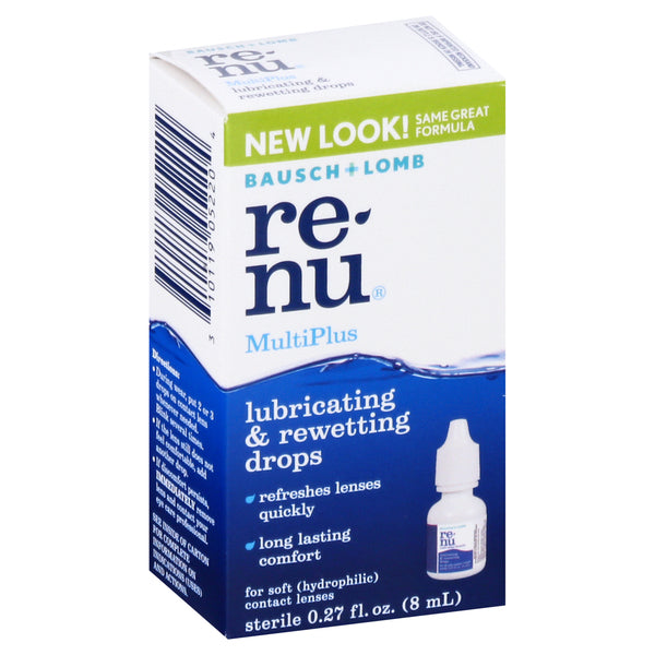 ReNu MultiPlus Sterile Lubricating & Rewetting Drops 0.27 Oz Box by Pasteur Pharmacy