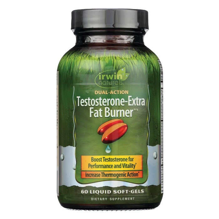 Irwin Naturals Testosterone Extra, Fat Burner, Dual Action, Liquid Soft Gels by Pasteur Pharmacy