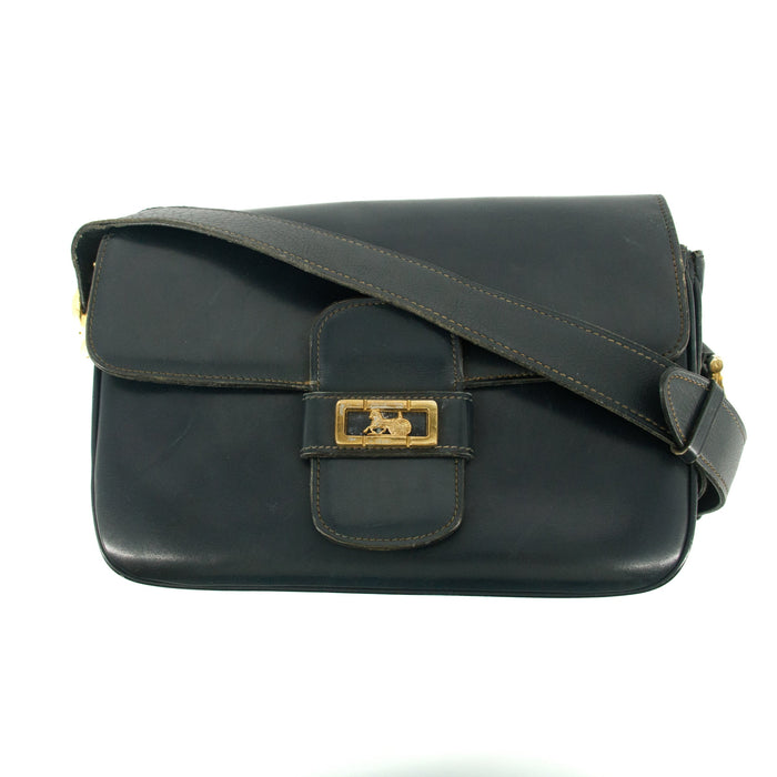 Celine Vintage Black Leather Shoulder Bag #9396 by Bolt Boutique