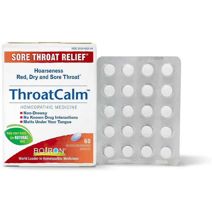 Boiron ThroatCalm Homeopathic Tablets For Sore Throat Relief by Pasteur Pharmacy