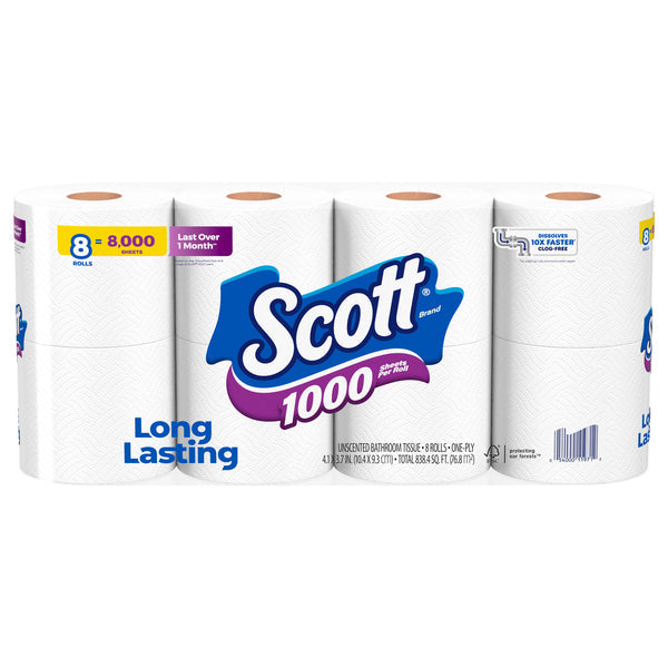 Scott Bathroom Tissue, Unscented, One Ply by Pasteur Pharmacy