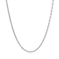 Double Extendable Cable Chain in 14k White Gold (1.9mm) by Bids.com