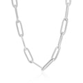 14K White Gold Wide Paperclip Chain (6.1mm) by Bids.com