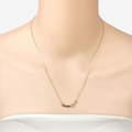 18k Gold Plated Genuine Garnet Infinity Heart Pendant Necklace by Fine Color Jewels