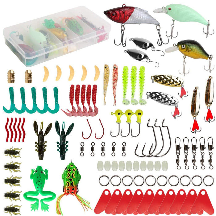 94-Piece: Fishing Lures Kit Soft Plastic Fishing Baits Set by DailySale