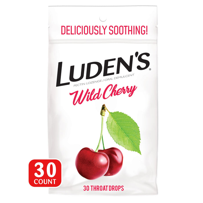 Luden's Throat Drops Wild Cherry Flavor 30 Drops/Bag by Pasteur Pharmacy