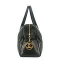 Chanel Black Lambskin V Stiched Shoulder Bag #9426 by Bolt Boutique