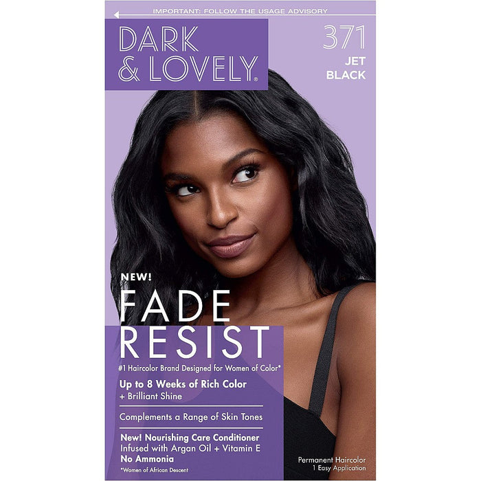 Dark & Lovely SoftSheen-Carson Fade Resist Rich Conditioning Hair Color, Jet Black, 1 Kit by Pasteur Pharmacy