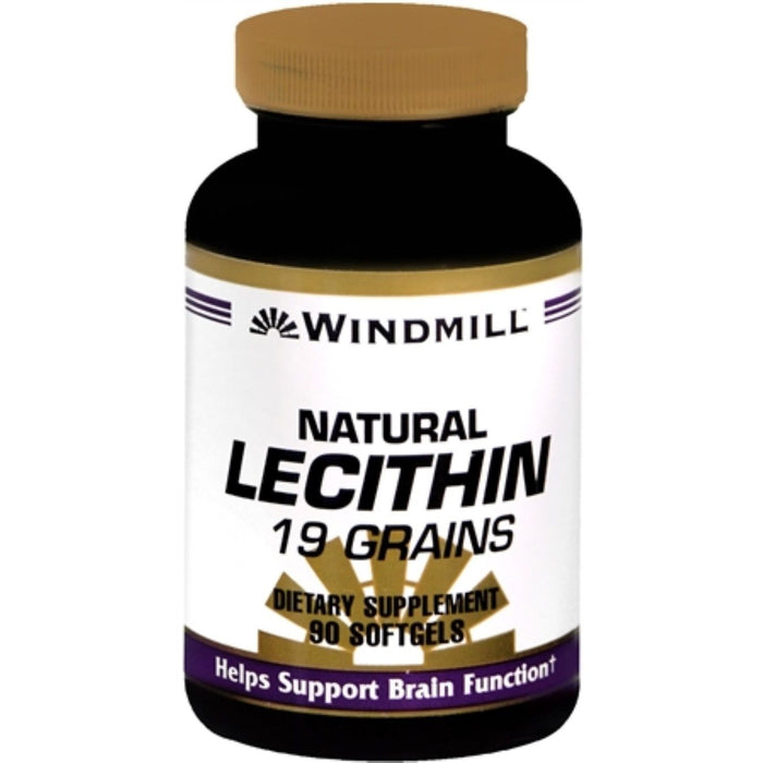 Windmill Natural Lecithin – 19 Grains (1200 mg), Softgels by Pasteur Pharmacy