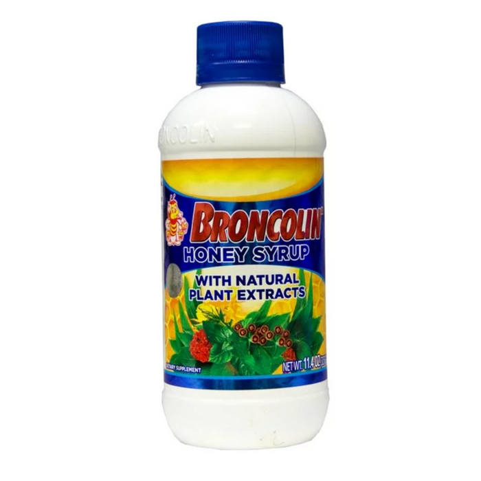 Broncolin Honey Syrup With Natural Plant Extracts – 11.4 oz by Pasteur Pharmacy