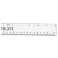 Westcott Non-Shatter Flexible Ruler, Standard/Metric, 12" Long, Plastic, Clear