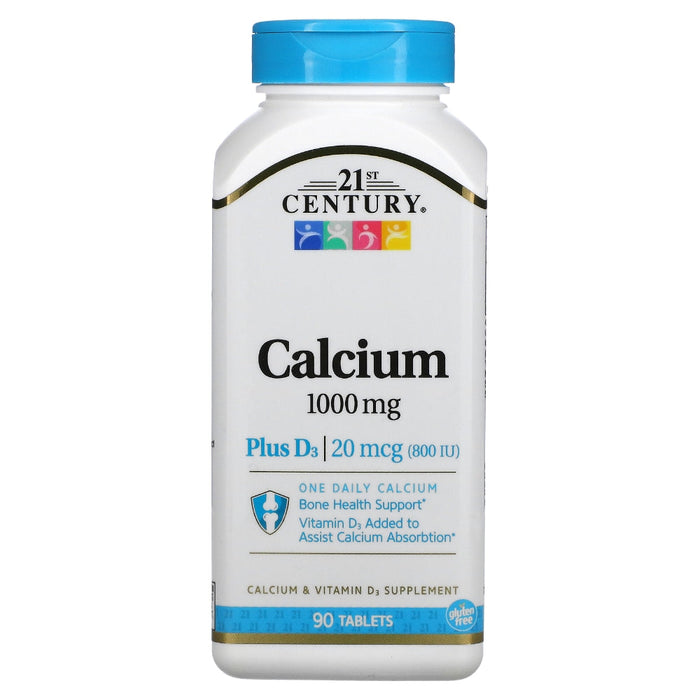21st Century Calcium Plus D Tablets, 1000 Mg by Pasteur Pharmacy
