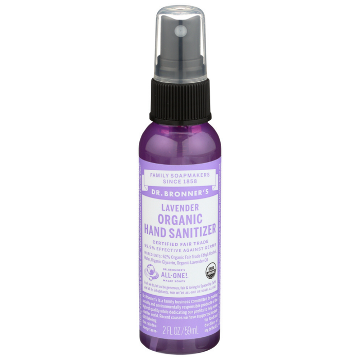 Dr. Bronner's Organic Lavender Hand Sanitizing Spray, 2 Fl Oz by Pasteur Pharmacy