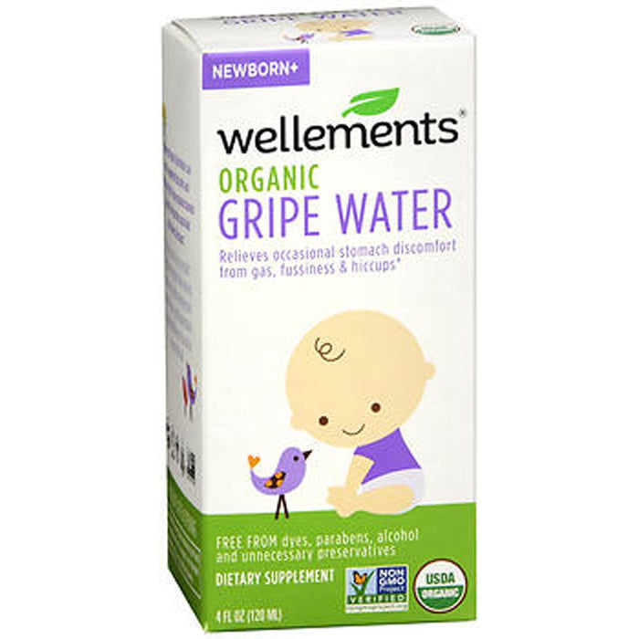 Wellements Organic Gripe Water, Newborn+, 4 fl oz Liquid by Pasteur Pharmacy