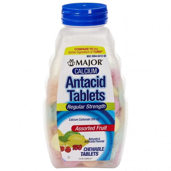 Major Calcium Antacid Tablets Regular Strength, 500 Mg by Pasteur Pharmacy