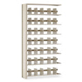 Tennsco Snap-Together Seven-Shelf Closed Add-On Unit, Steel, 48w x 12d x 88h, Sand