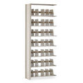 Tennsco Snap-Together Seven-Shelf Closed Add-On Unit, Steel, 36w x 12d x 88h, Sand