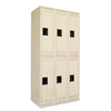 Tennsco Double Tier Locker, Triple Stack, 36w x 18d x 72h, Sand