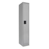 Tennsco Single-Tier Locker, One Locker with Hat Shelf and Coat Rod, 12" x 18" x 72", Medium Gray