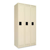 Tennsco Single-Tier Locker, Three Lockers with Hat Shelves and Coat Rods, 36" x 18" x 72", Sand