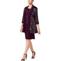 R&M Richards Womens Metallic Sequined Blazer, Size 8 by Vanessa Jane