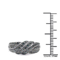 0.36 Carat Genuine Blue Diamond .925 Sterling Silver Ring by Bids.com