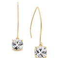 Inc Gold-Tone Cubic Zirconia Square Linear Drop Earrings by Vanessa Jane