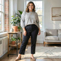 Kasper Black Plus Size Slim Pants, Size 24W by Vanessa Jane