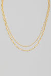 Gold Dipped Mixed Chains Necklace