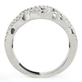 Diamond Studded Ring with Four Curves in 14k White Gold (5/8 cttw) by Bids.com