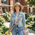 August Hat Company Metallic Sun Hat, Adjustable Fit Band One Size by Vanessa Jane