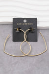 Gold Dipped Thin Heart Hoop Earrings
