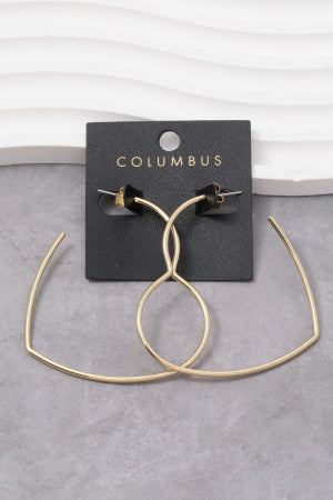 Gold Dipped Thin Heart Hoop Earrings by Boutique 23