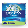 Tampax Pearl Tampons Super Absorbency With Leak Guard Braid, Unscented