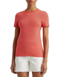 Lauren Ralph Lauren Striped Stretch Cotton Tee in Orange by Vanessa Jane