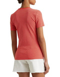 Lauren Ralph Lauren Striped Stretch Cotton Tee in Orange by Vanessa Jane
