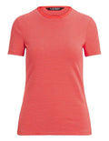 Lauren Ralph Lauren Striped Stretch Cotton Tee in Orange by Vanessa Jane