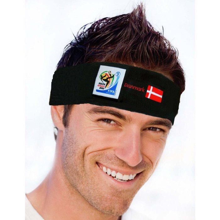 Denmark World Cup Soccer Headband – Official FIFA Licensed Retro Fan Gear by Price Is Right Miami