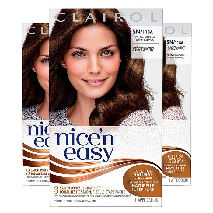 Nice’n Easy Nice N Hair Color #5N Medium Neutral Brown by Pasteur Pharmacy