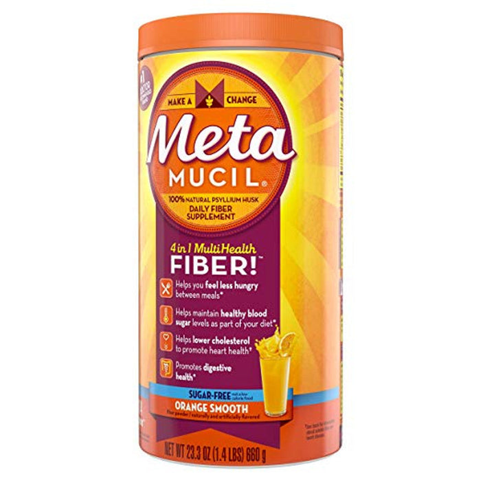 Metamucil Psyllium Fiber Supplement Sugar Free Powder - Orange Smooth by Pasteur Pharmacy